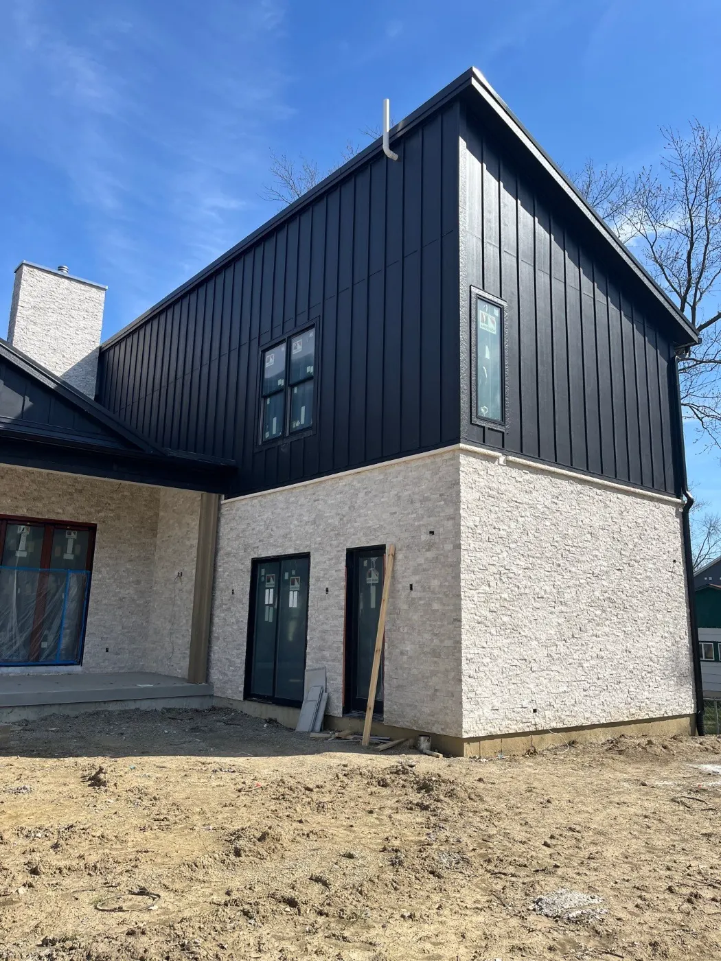 Soffit and fascia work in Fortville